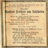Todesanzeige Manfred von Richthofen